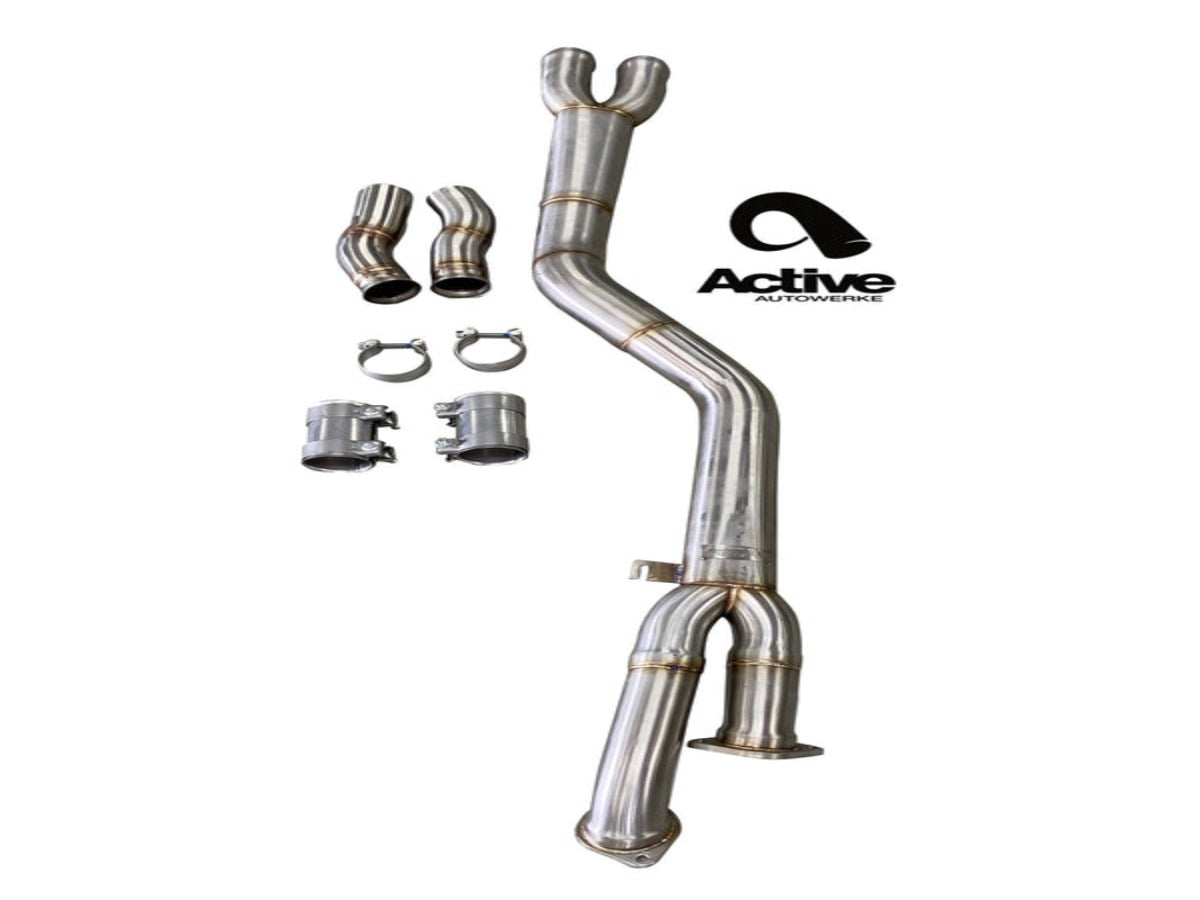 Active Autowerke Single Mid Pipe with F-Brace - F8X M3 / M4 main image 0