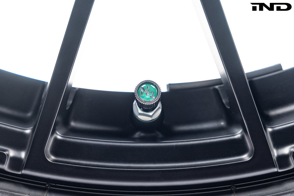 BMW Nitrogen Valve Stem Cap Set Silver AutoTecknic USA