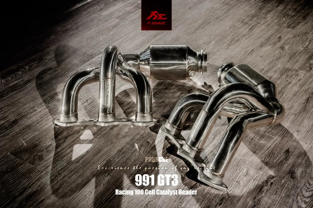 Fi Exhaust Valvetronic Muffler + Dual Silver Tips Retains OEM Valve Settings - No Remote - Porsche 991.1/ 991.2 GT3/ RS 2013-2019