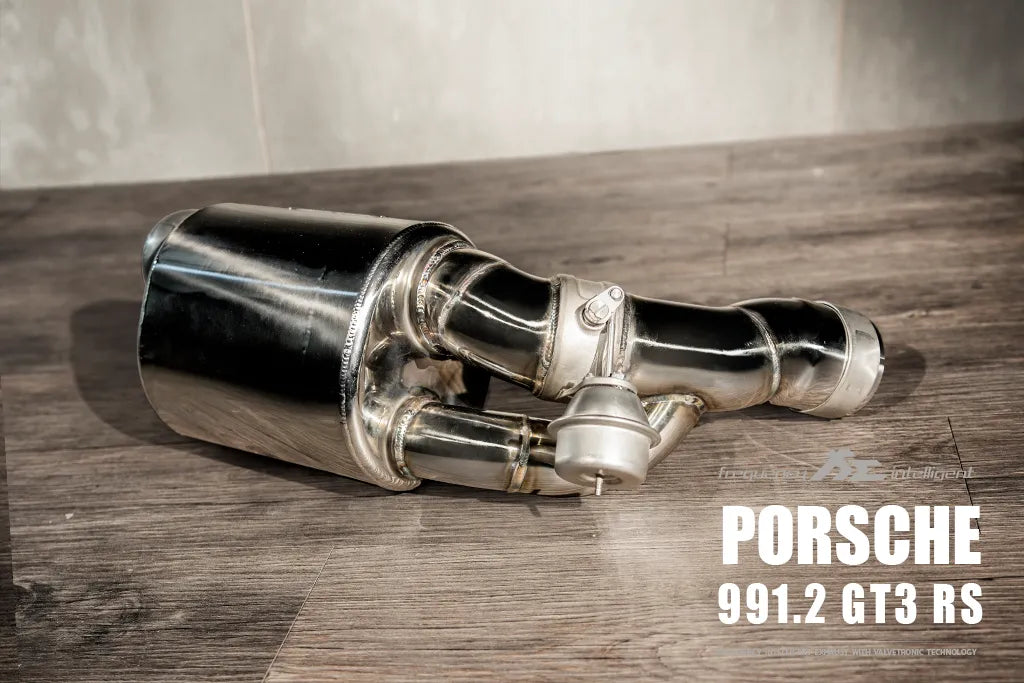 Fi Exhaust Valvetronic Muffler + Dual Silver Tips Retains OEM Valve Settings - No Remote - Porsche 991.1/ 991.2 GT3/ RS 2013-2019