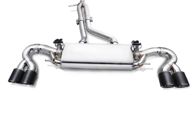 Fi Exhaust Front Pipe + Mid Y-Pipe + Valvetronic Muffler + Quad Silver Tips + Fi PRO App Remote OBDII - Porsche 9YA.1/ 9YA.2 Cayenne 3.0T 2018-Up