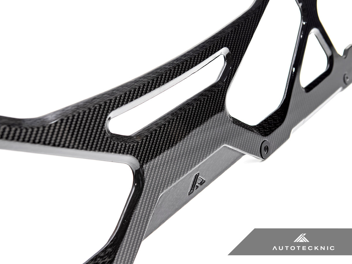 AutoTecknic Dry Carbon Strut Brace - Full Length Top View