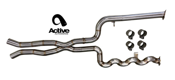 Active Autowerke Signature Equal Length Mid-Pipe with G-Brace - G8X M3 / M4