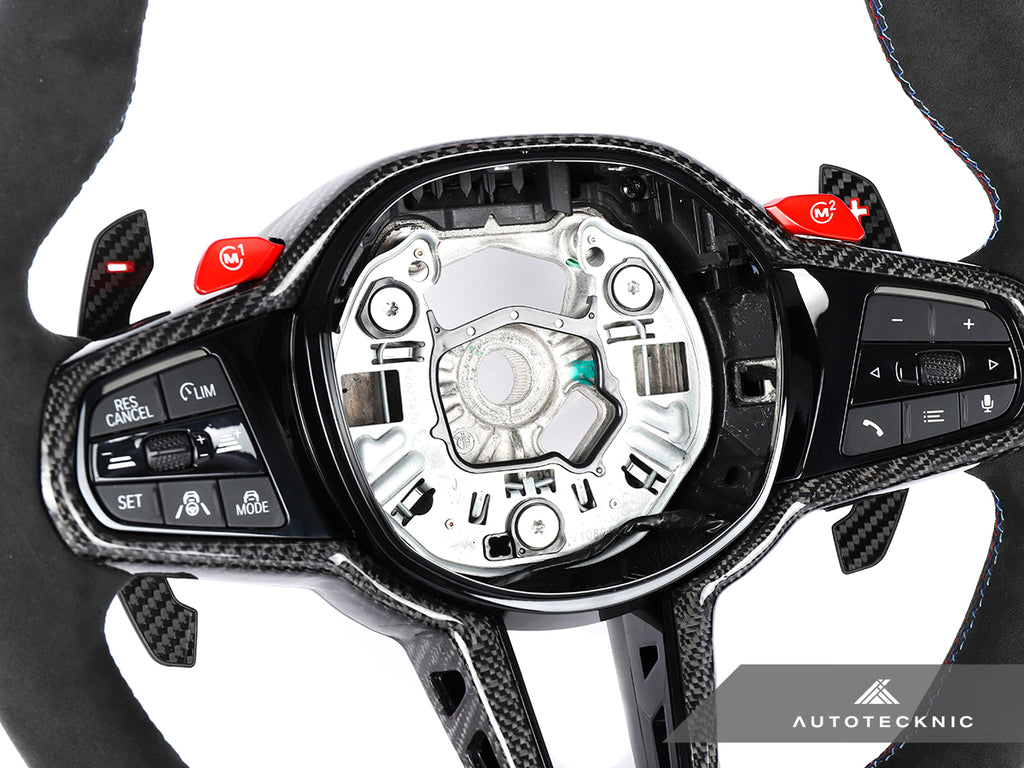 AutoTecknic G8X LCI Alcantara Steering Wheel - G8X M2/ M3/ M4
