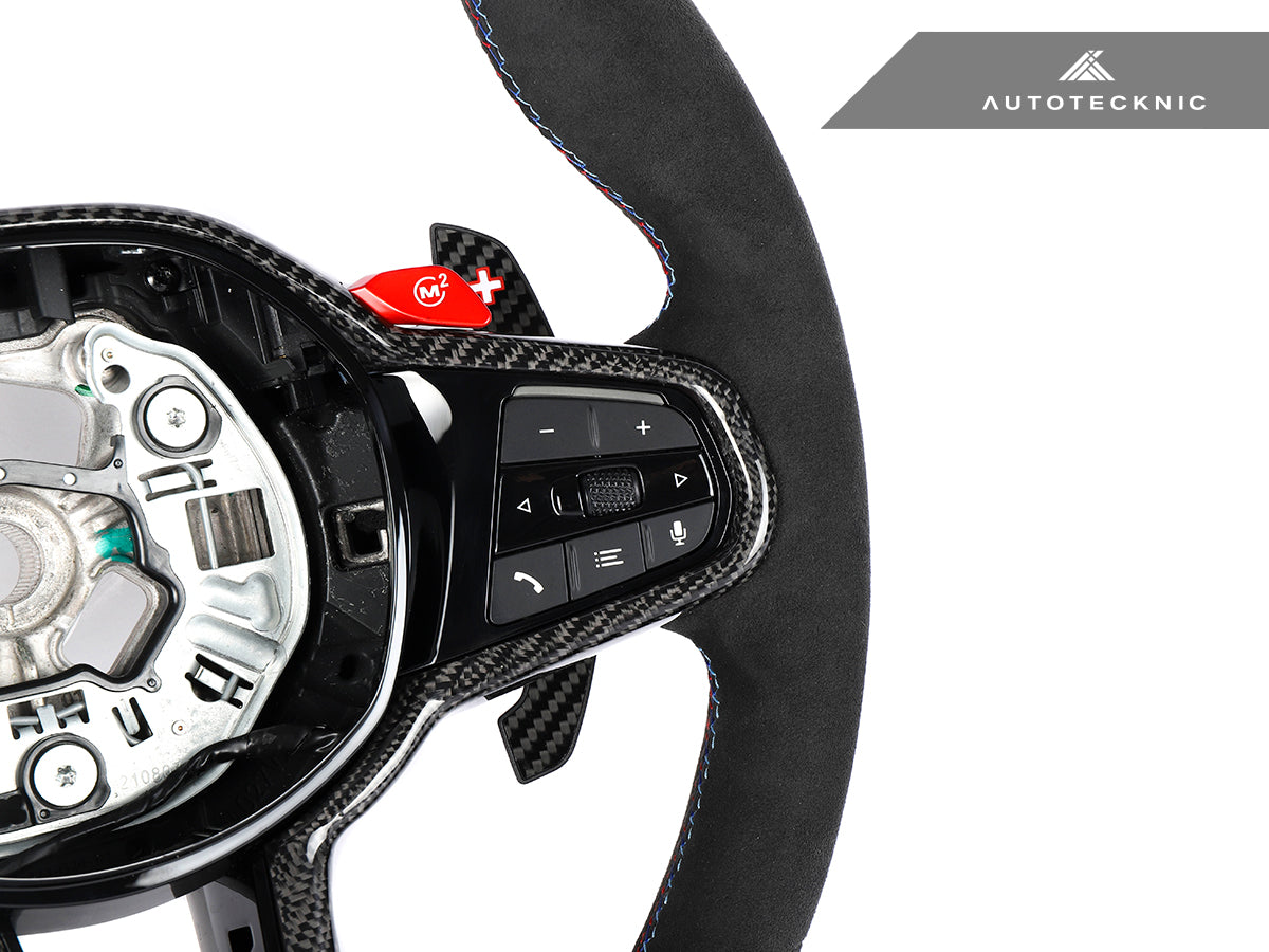AutoTecknic Carbon Alcantara Steering Wheel Trim - G8X M2 / M3 / M4