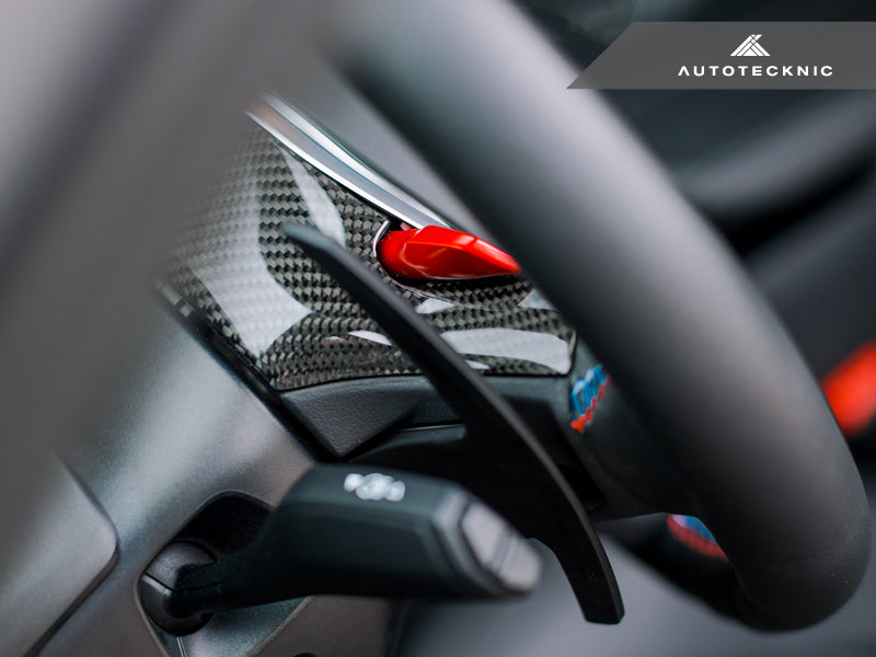 AutoTecknic Carbon Steering Wheel Top Cover - G30 5-Series | G32 6-Series GT | G11 7-Series