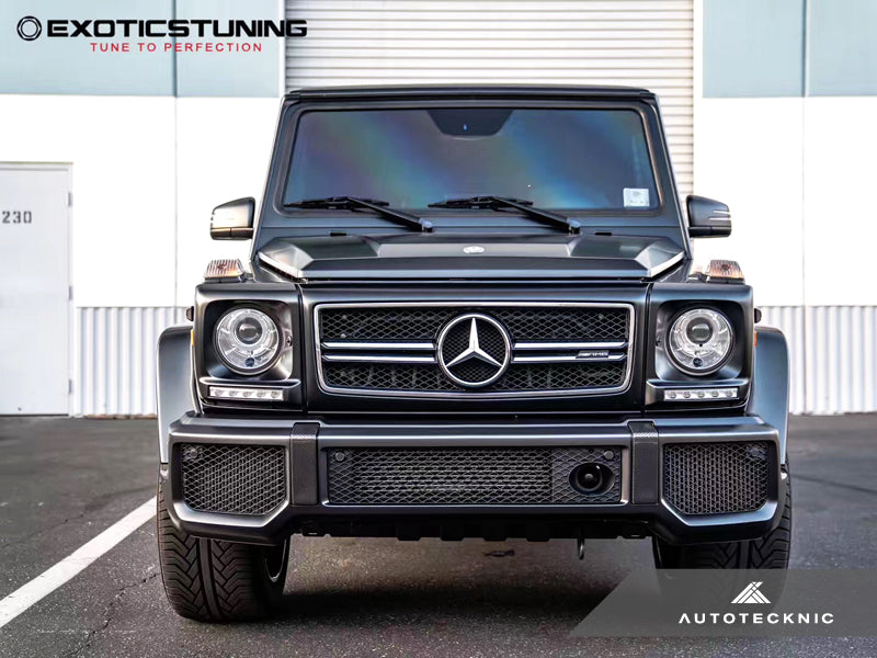 AutoTecknic Carbon Fiber Front Bumper Bull Bar Cover MercedesBenz