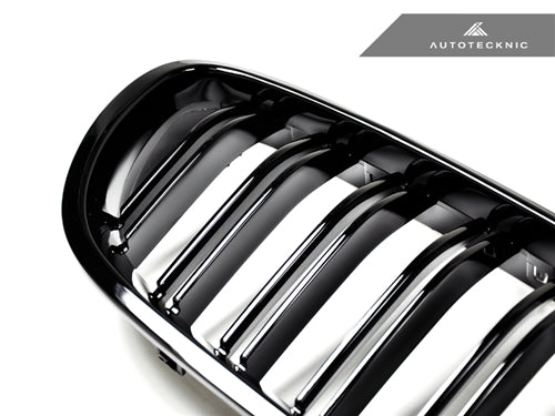 AutoTecknic Glazing Black Dual-Slats Front Grille Set - F10 5-Series | M5