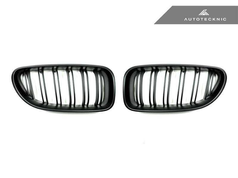 AutoTecknic Dual-Slats Stealth Black Front Grille Set - F06 Gran Coupe / F12 Coupe / F13 Cabrio | 6 Series & M6