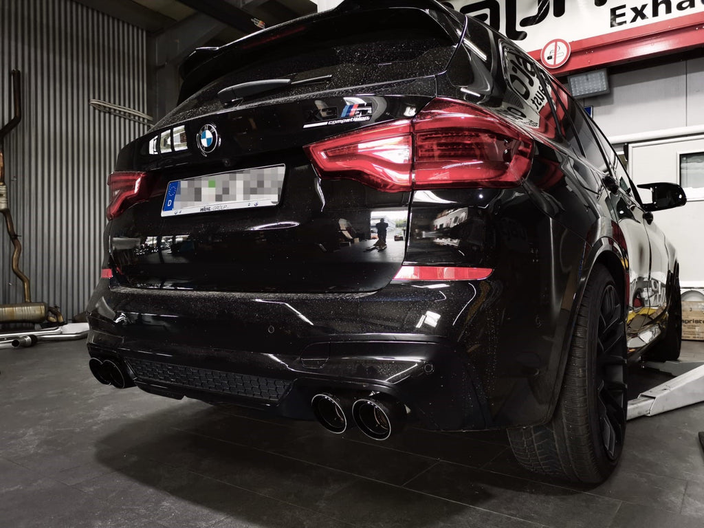Capristo Exhaust System with 200 Cell Sport Cat Mid Pipes & Carbon Fiber Tips - BMW F97 X3M Competition