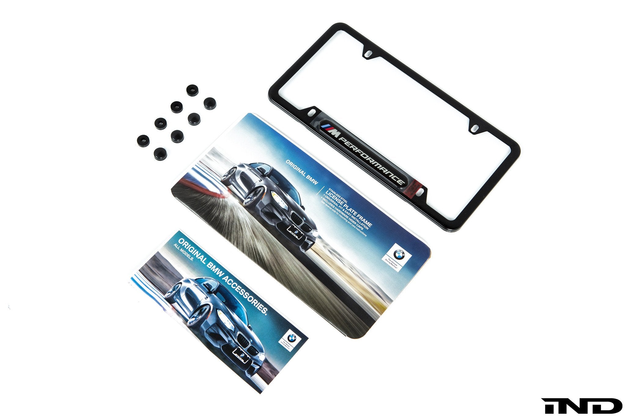 BMW M Performance Black Stainless Steel Plate Frame