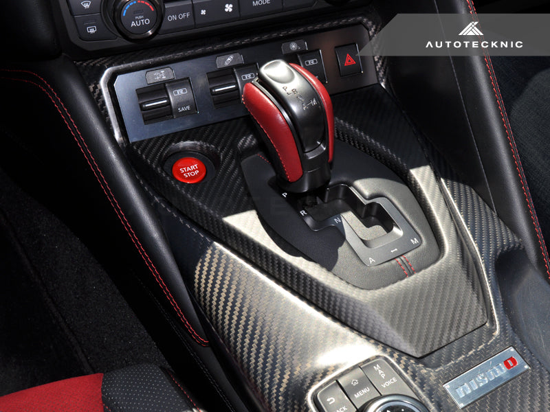 AutoTecknic Dry Carbon Shift Console Cover - Nissan R35 GT-R 2017-Up