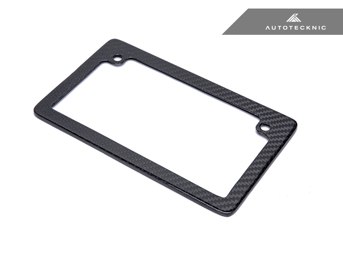 Blemished AutoTecknic Dry Carbon Fiber Motorcycle License Plate Frame