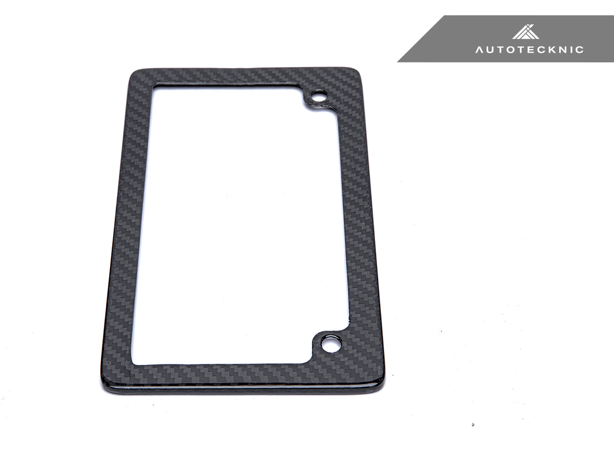 Blemished AutoTecknic Dry Carbon Fiber Motorcycle License Plate Frame