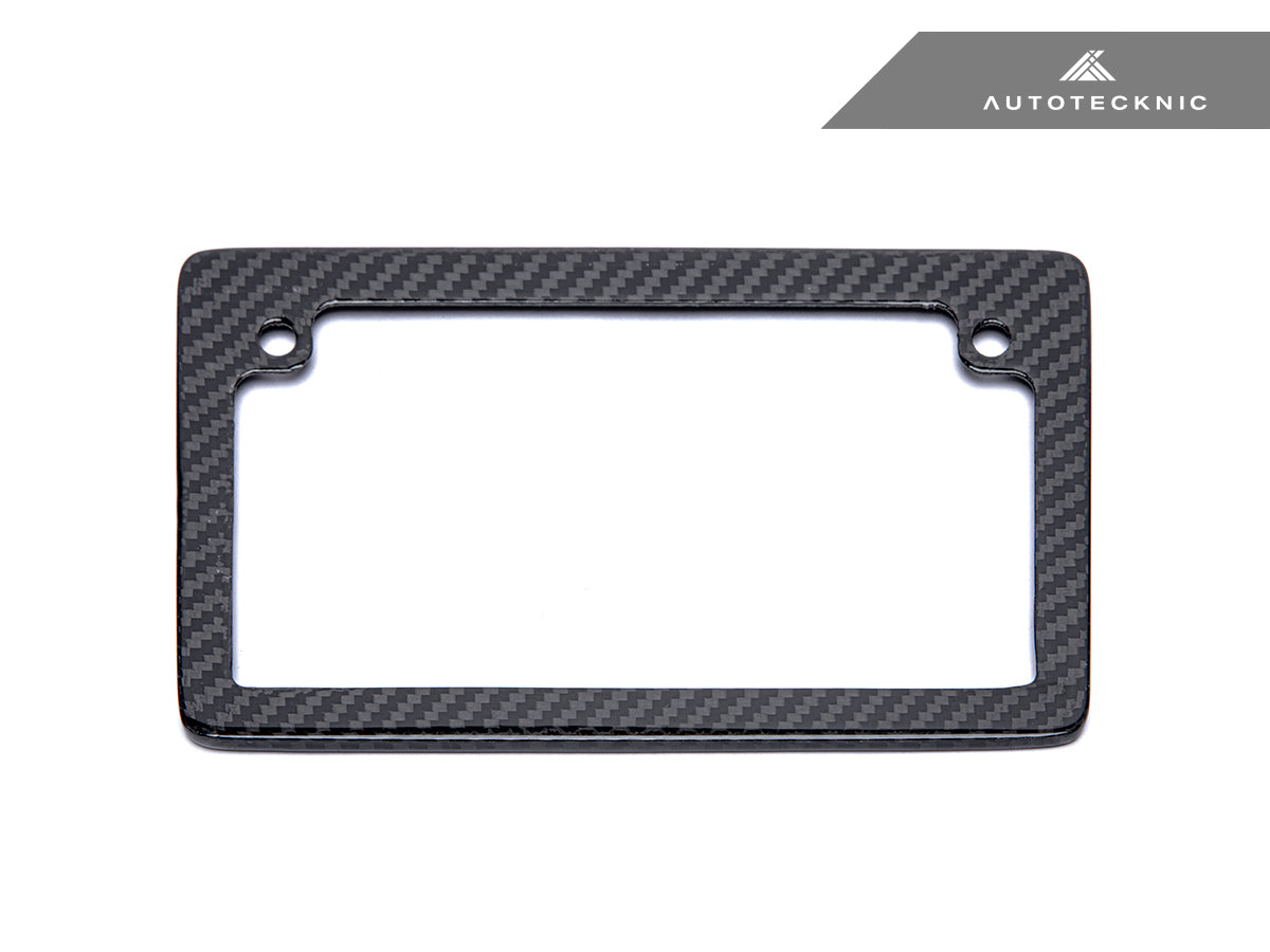 Blemished AutoTecknic Dry Carbon Fiber Motorcycle License Plate Frame