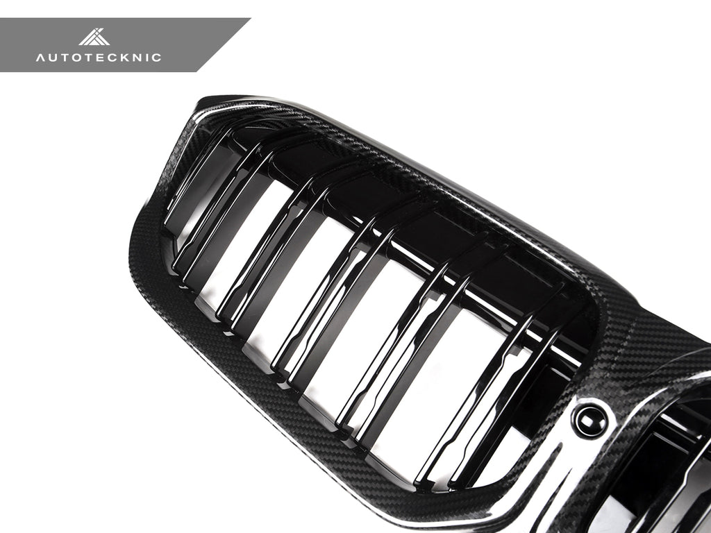 AutoTecknic Dry Carbon Fiber Dual-Slat Front Grille - G20 3-Series LCI