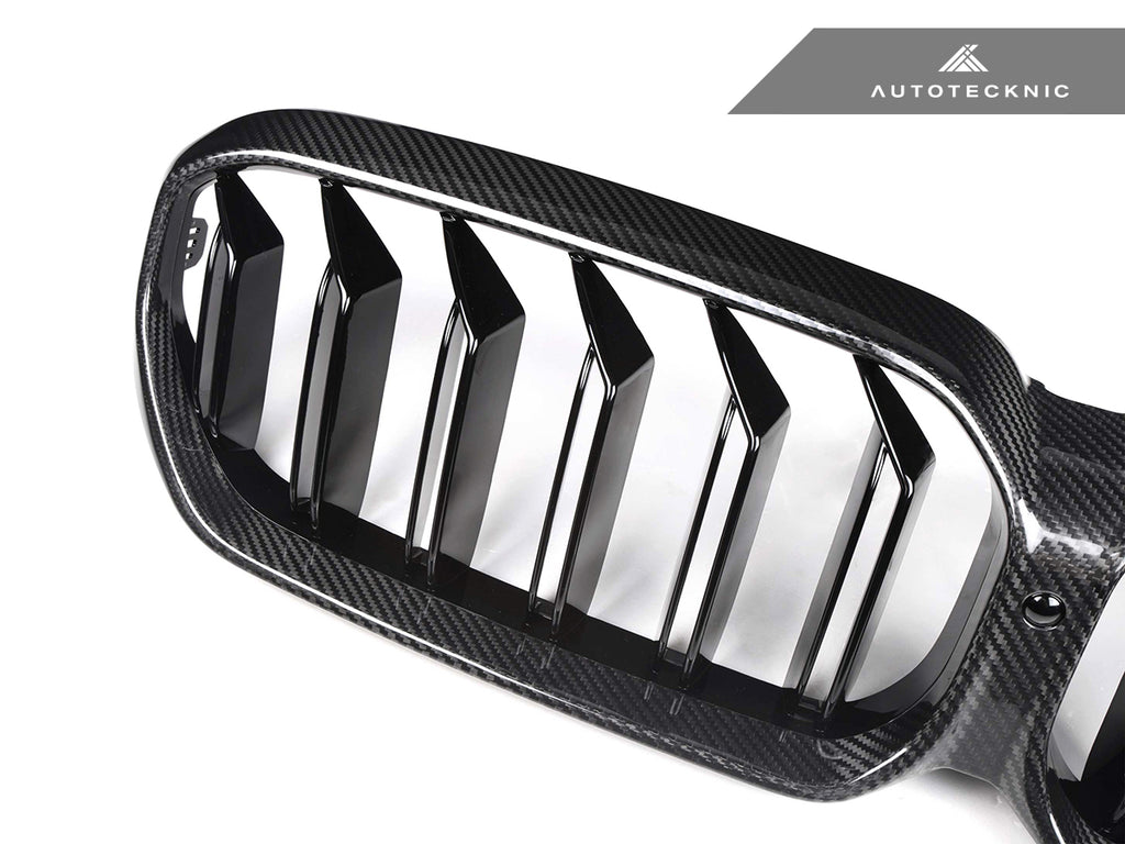 AutoTecknic Dry Carbon Fiber Dual-Slats Front Grilles - G30 5-Series LCI
