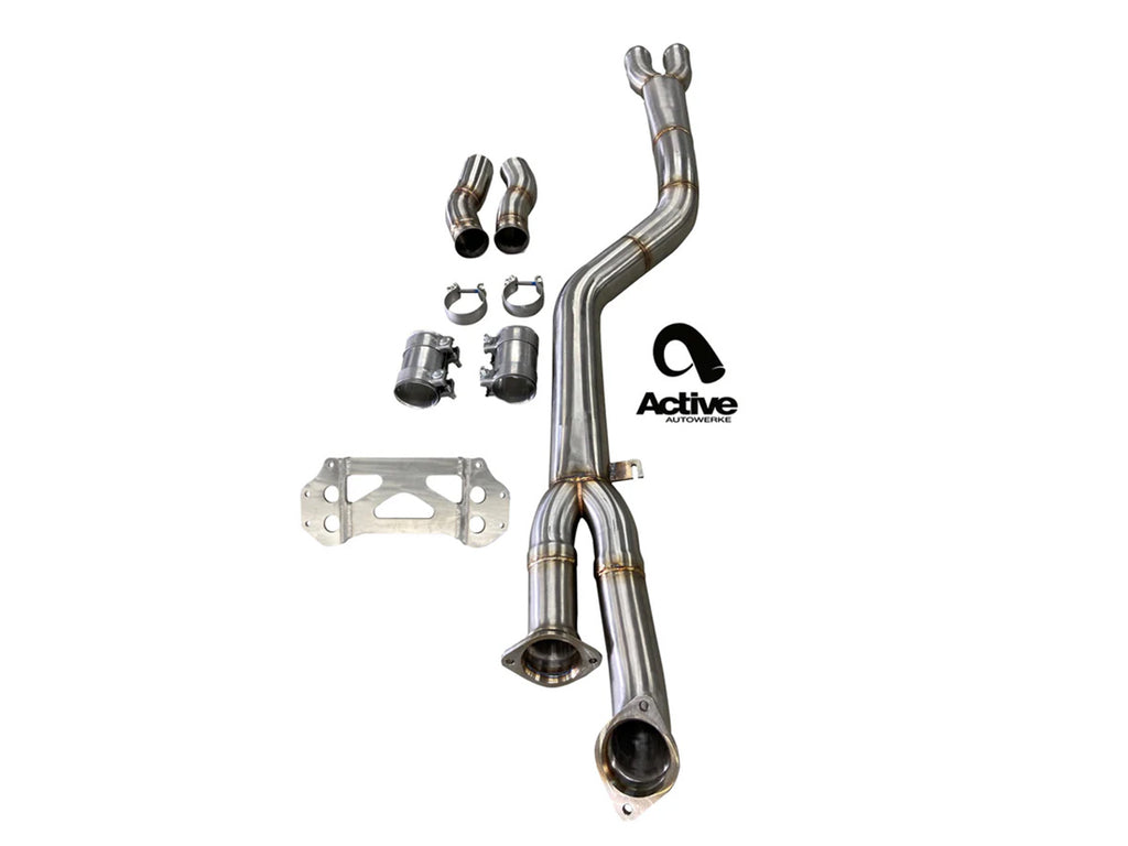 Active Autowerke Signature Single Mid-Pipe with G-Brace - G87 M2
