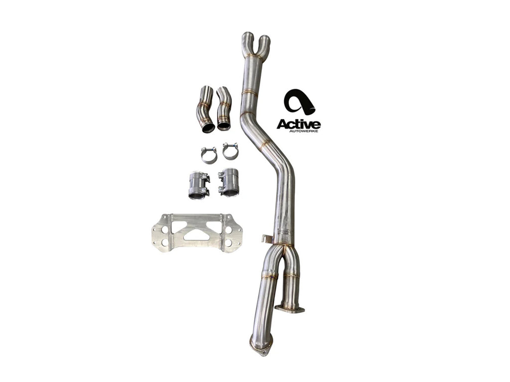 Active Autowerke Signature Single Mid-Pipe with G-Brace - G87 M2