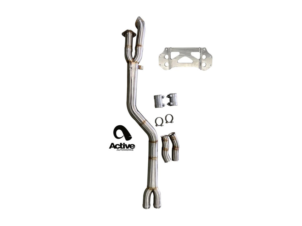 Active Autowerke Signature Single Mid-Pipe with G-Brace - G87 M2