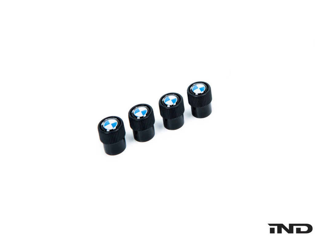 BMW Roundel Valve Stem Cap Set - Black