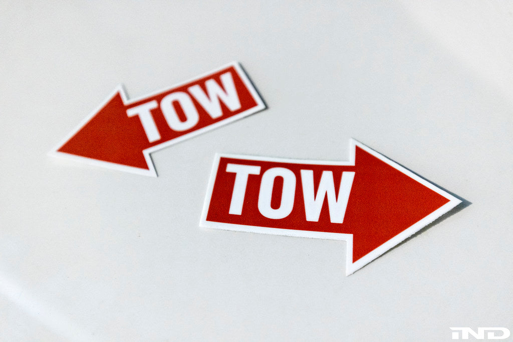 IND Directional Tow Hook Location Decal Set