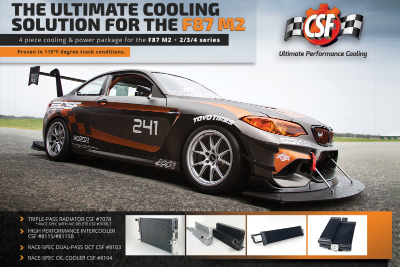 CSF 15-18 BMW M2 F87 Race-Spec Dual Pass DCT Oil Cooler