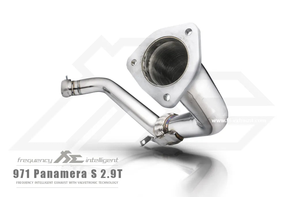 Fi Exhaust Front Pipe + Mid X-Pipe + Valvetronic Muffler + Quad Silver Tips Retains OEM Valve Settings - No Remote - Porsche 971 Panamera S 2.9TT | 2017-2024