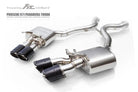 Fi Exhaust Front Pipe + Mid X-Pipe + Valvetronic Muffler + Quad Silver Tips Retains OEM Valve Settings - No Remote - Porsche 971 Panamera Turbo/GTS | 2017-2024