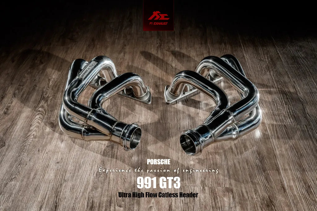 Fi Exhaust Valvetronic Muffler + Dual Silver Tips Retains OEM Valve Settings - No Remote - Porsche 991.1/ 991.2 GT3/ RS 2013-2019