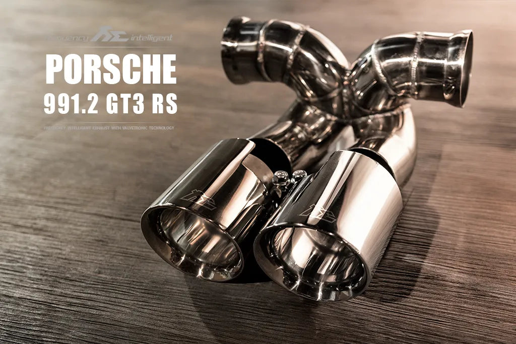 Fi Exhaust Valvetronic Muffler + Dual Silver Tips Retains OEM Valve Settings - No Remote - Porsche 991.1/ 991.2 GT3/ RS 2013-2019