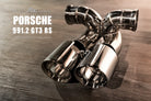 Fi Exhaust Valvetronic Muffler + Dual Silver Tips Retains OEM Valve Settings - No Remote - Porsche 991.1/ 991.2 GT3/ RS 2013-2019