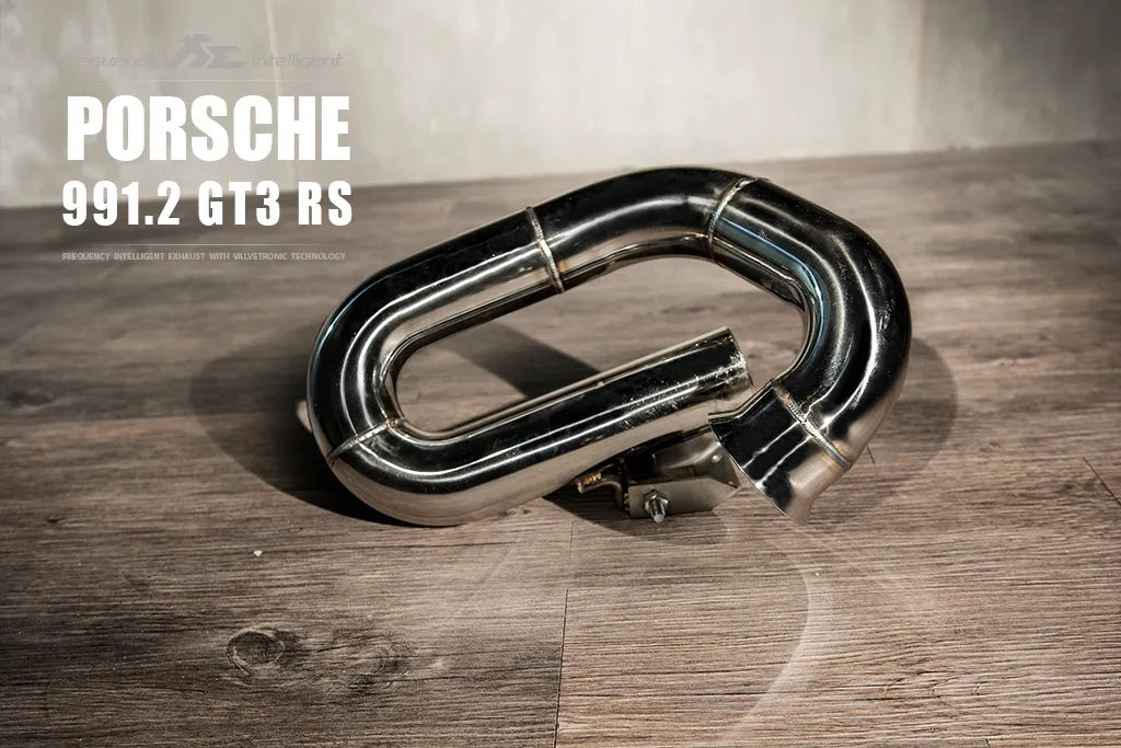 Fi Exhaust Valvetronic Muffler + Dual Silver Tips Retains OEM Valve Settings - No Remote - Porsche 991.1/ 991.2 GT3/ RS 2013-2019