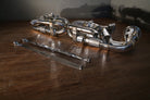 Fi Exhaust Front Pipe + Mid X-Pipe + Valvetronic Muffler + Quad Silver Tips Retains OEM Valve Settings - No Remote - Porsche 9YA.1 Cayenne GTS/ Turbo/ 9YA.2 Cayenne S/ GTS/ Turbo 2023-Up