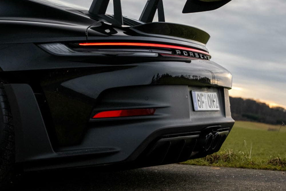Fi Exhaust Catless Header + Valvetronic Muffler + Dual Silver Tips Retains OEM Valve Settings - No Remote - Porsche 992.1 GT3/ RS 2021-Up Race Version