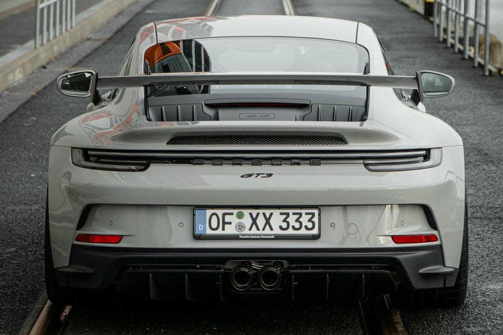 Fi Exhaust Catless Header + Valvetronic Muffler + Dual Silver Tips Retains OEM Valve Settings - No Remote - Porsche 992.1 GT3/ RS 2021-Up Race Version