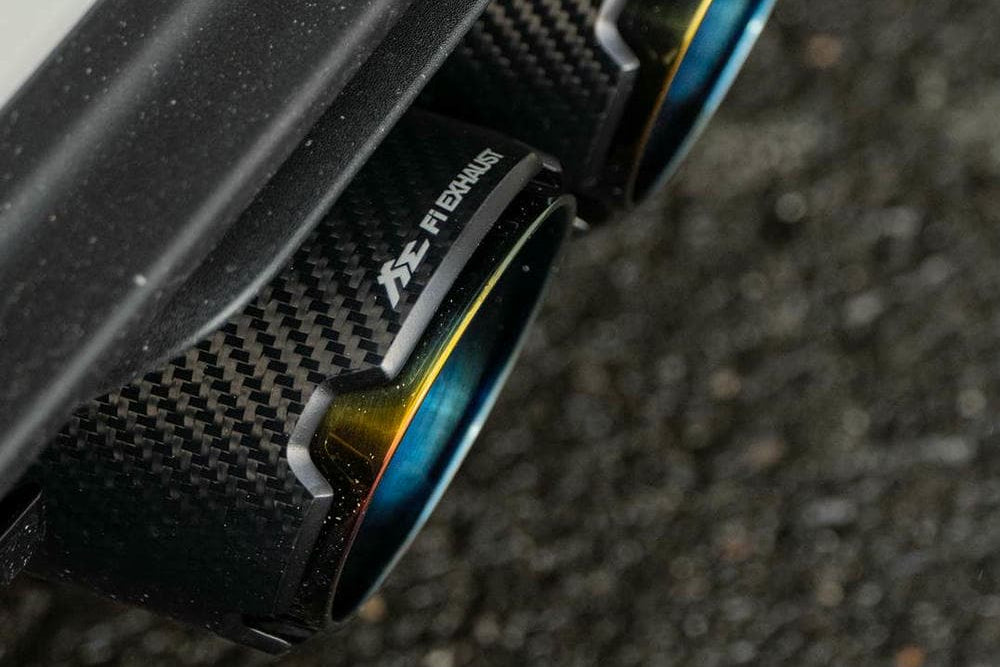 Fi Exhaust Catless Header + Valvetronic Muffler + Dual Silver Tips Retains OEM Valve Settings - No Remote - Porsche 992.1 GT3/ RS 2021-Up Race Version