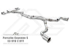 Fi Exhaust Front Pipe + Mid X-Pipe + Valvetronic Muffler + Quad Silver Tips + Fi PRO App Remote OBDII - Porsche 9YA.1 Cayenne S 2.9TT | 2018-2023