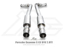 Fi Exhaust Front Pipe + Mid X-Pipe + Valvetronic Muffler + Quad Silver Tips + Fi PRO App Remote OBDII - Porsche 9YA.1 Cayenne S 2.9TT | 2018-2023