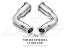 Fi Exhaust Front Pipe + Mid X-Pipe + Valvetronic Muffler + Quad Silver Tips + Fi PRO App Remote OBDII - Porsche 9YA.1 Cayenne S 2.9TT | 2018-2023