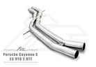 Fi Exhaust Front Pipe + Mid X-Pipe + Valvetronic Muffler + Quad Silver Tips + Fi PRO App Remote OBDII - Porsche 9YA.1 Cayenne S 2.9TT | 2018-2023