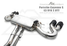 Fi Exhaust Front Pipe + Mid X-Pipe + Valvetronic Muffler + Quad Silver Tips + Fi PRO App Remote OBDII - Porsche 9YA.1 Cayenne S 2.9TT | 2018-2023