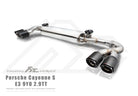 Fi Exhaust Front Pipe + Mid X-Pipe + Valvetronic Muffler + Quad Silver Tips + Fi PRO App Remote OBDII - Porsche 9YA.1 Cayenne S 2.9TT | 2018-2023