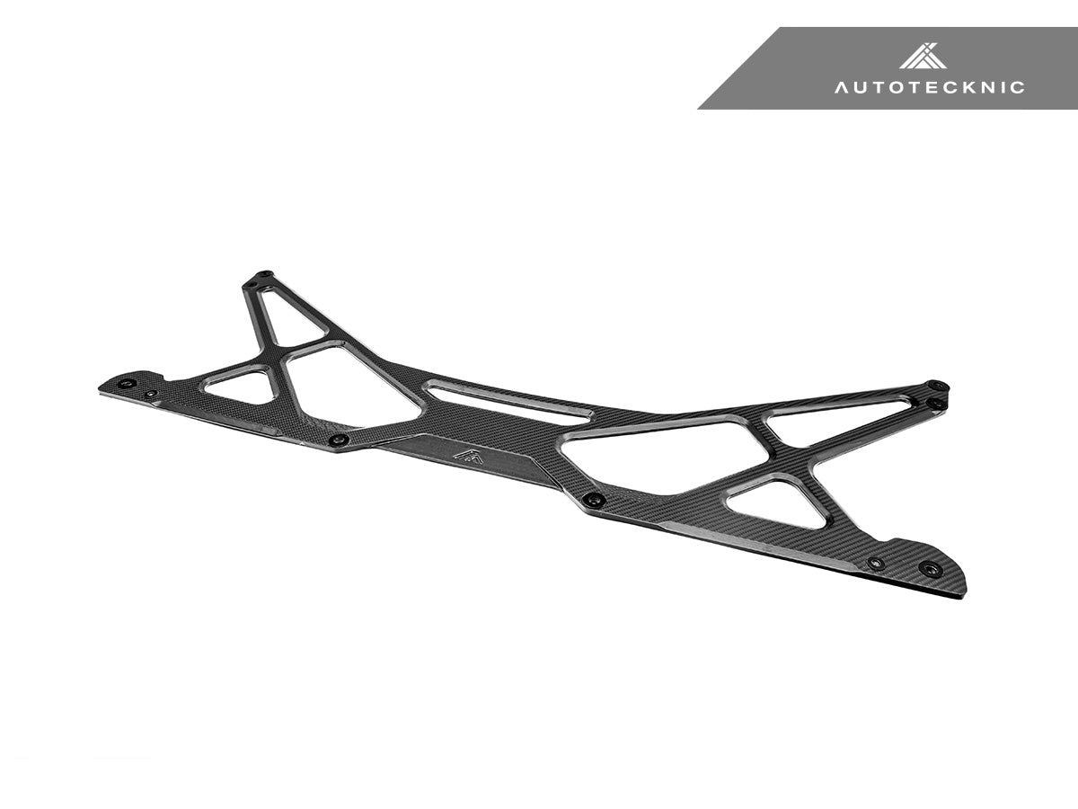 AutoTecknic Dry Carbon Strut Brace - Front Bracket and Center Section Detail