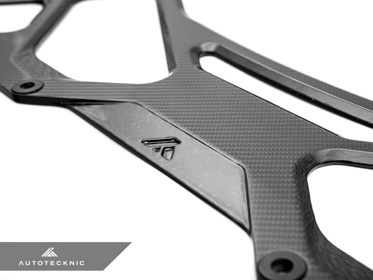 AutoTecknic Dry Carbon Strut Brace - Rear Three-Quarter View