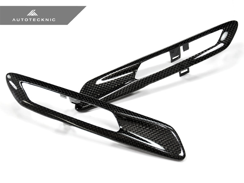 AutoTecknic Replacement Carbon Fiber Fender Light Trims - F10 Sedan / F11 Wagon | 5 Series