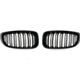 AutoTecknic Dual-Slats Stealth Black Front Grille Set - F34 3-Series Gran Turismo