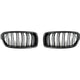 AutoTecknic Dual-Slats Carbon Front Grille Set - F30 3-Series Sedan | F31 3-Series Wagon
