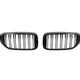 AutoTecknic Dual-Slat Glazing Black Front Grille Set - BMW G30 5-Series Pre-LCI