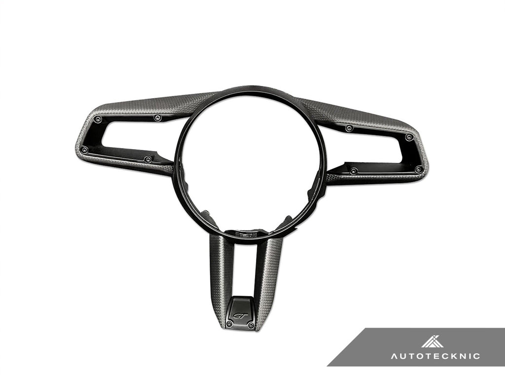 AutoTecknic Carbon Fiber Steering Wheel Trim - Porsche 992 Models
